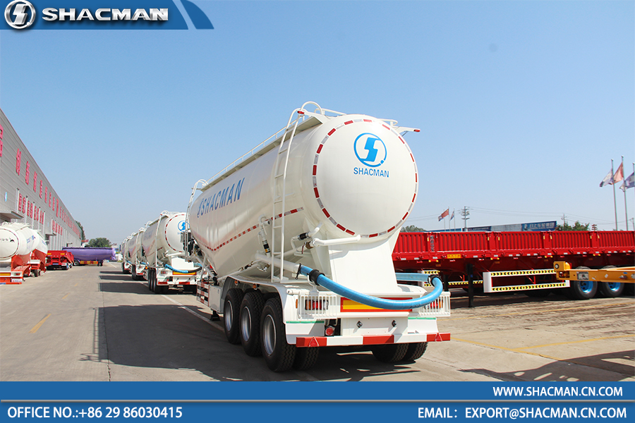 3 Axles 50cbm 60 ton dry powder cement bulker trailer